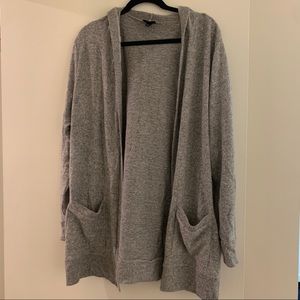 Torrid Super Soft Plush Light Grey Cardigan Size 2X